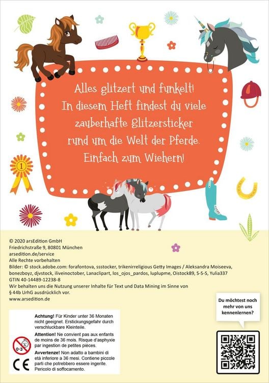 Produktbild: Glitzerspa&szlig; &ndash; Pferde-Sticker