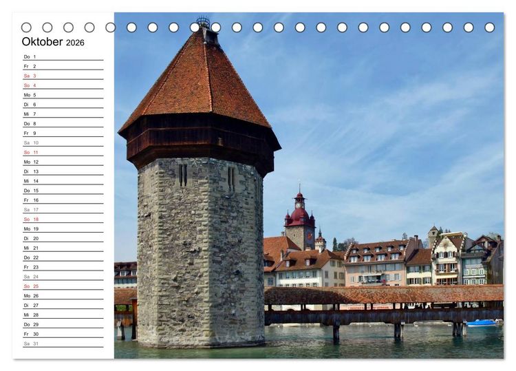 Produktbild: Erleben Sie LUZERN (Tischkalender 2026 DIN A5 quer), CALVENDO Monatskalender