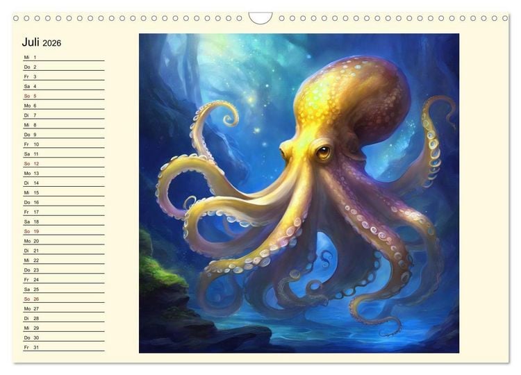 Produktbild: Meeresmythen (Wandkalender 2026 DIN A3 quer), CALVENDO Monatskalender