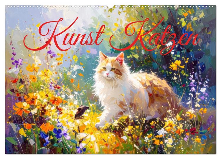 Produktbild: Kunst Katzen (Wandkalender 2026 DIN A2 quer), CALVENDO Monatskalender
