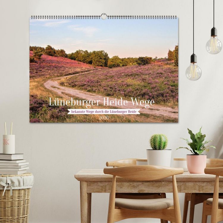 Produktbild: L&uuml;neburger Heide Wege (Wandkalender 2026 DIN A2 quer), CALVENDO Monatskalender