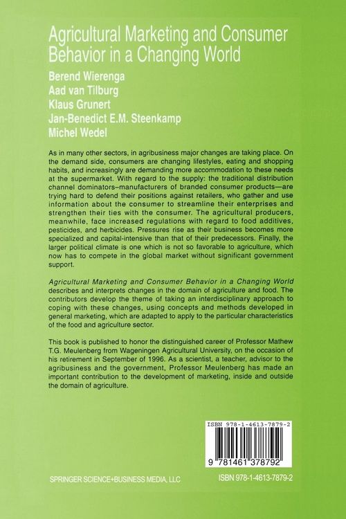 Produktbild: Agricultural Marketing and Consumer Behavior in a Changing World