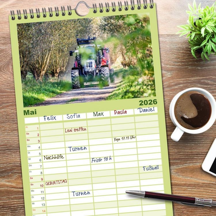 Produktbild: Familienplaner 2026 - Landwirtschaft im Norden mit 5 Spalten (Wandkalender, 21 x 45 cm) CALVENDO