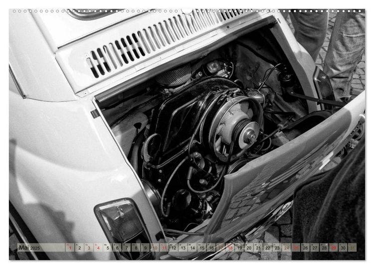 Produktbild: il Cinquecento - Details im Fokus - im Look eines legend&auml;ren Analogfilms (hochwertiger Premium Wandkalender 2025 DIN A2 quer), Kunstdruck in Hochglanz