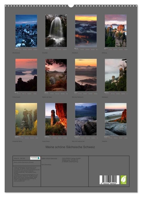 Produktbild: Meine sch&ouml;ne S&auml;chsische Schweiz (hochwertiger Premium Wandkalender 2026 DIN A2 hoch), Kunstdruck in Hochglanz