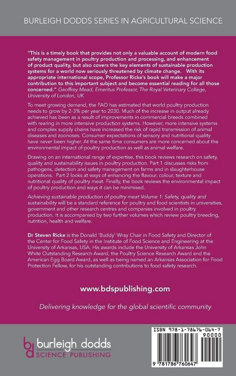Produktbild: Achieving sustainable production of poultry meat Volume 1