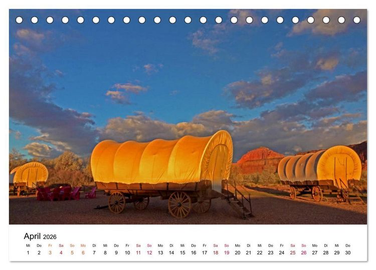 Produktbild: AMERIKA RUNDREISE Bildsch&ouml;n und Aufregend. Entdecke den S&uuml;dwesten der USA (Tischkalender 2026 DIN A5 quer), CALVENDO Monatskalender
