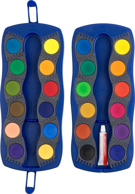 Produktbild: Faber-Castell Farbkasten Connector 24 Farben blau