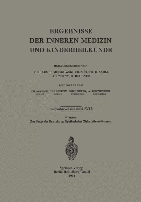 Produktbild: Zur Frage der Entstehung diphtherischer Zirkulationsst&ouml;rungen