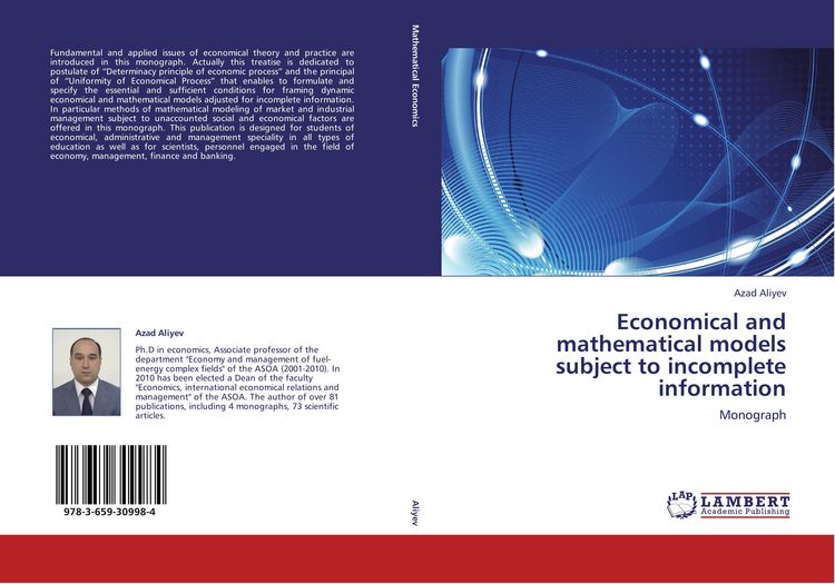 Produktbild: Economical and mathematical models subject to incomplete information