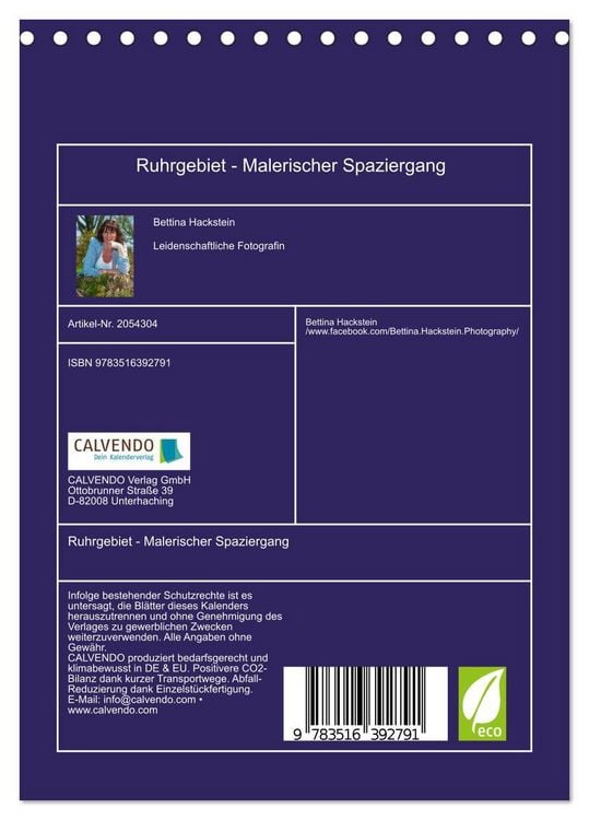 Produktbild: Ruhrgebiet - Malerischer Spaziergang (Tischkalender 2026 DIN A5 hoch), CALVENDO Monatskalender