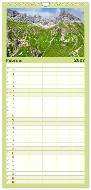 Produktbild: Familienplaner 2027 - Oberstdorf - Bergparadies in den Alpen mit 5 Spalten (Wandkalender, 21 x 45 cm) CALVENDO