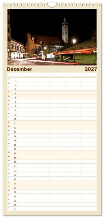 Produktbild: Familienplaner 2027 - M&uuml;nchen - Die Sch&ouml;ne mit 5 Spalten (Wandkalender, 21 x 45 cm) CALVENDO