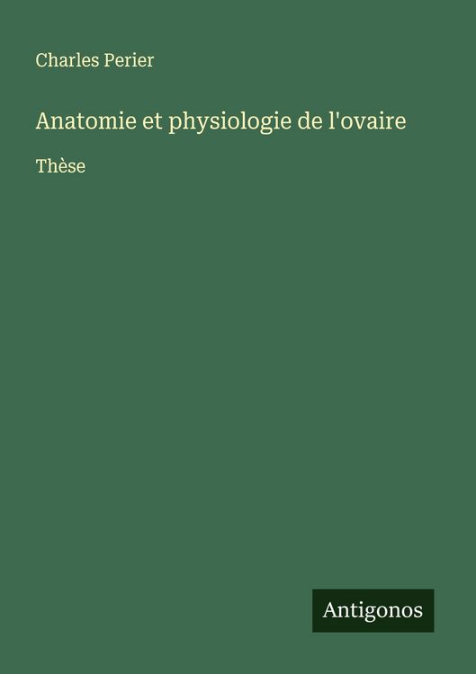 Produktbild: Anatomie et physiologie de l'ovaire