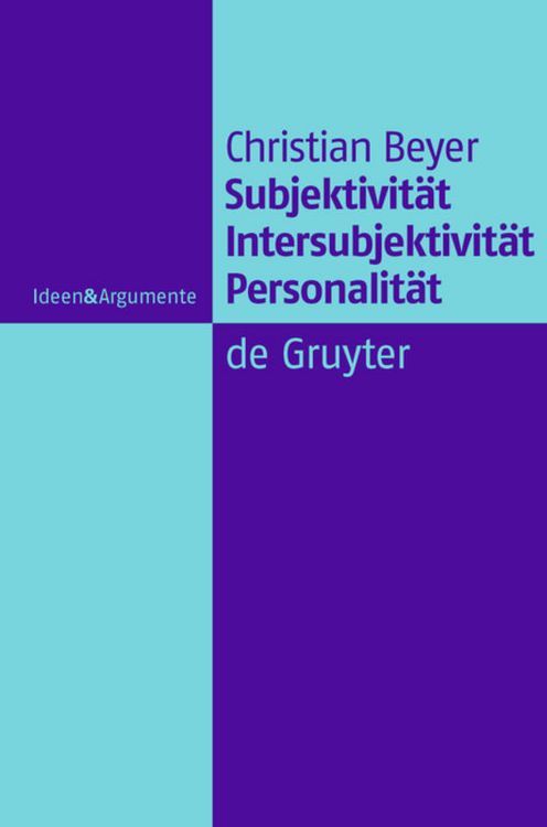 Produktbild: Subjektivit&auml;t, Intersubjektivit&auml;t, Personalit&auml;t