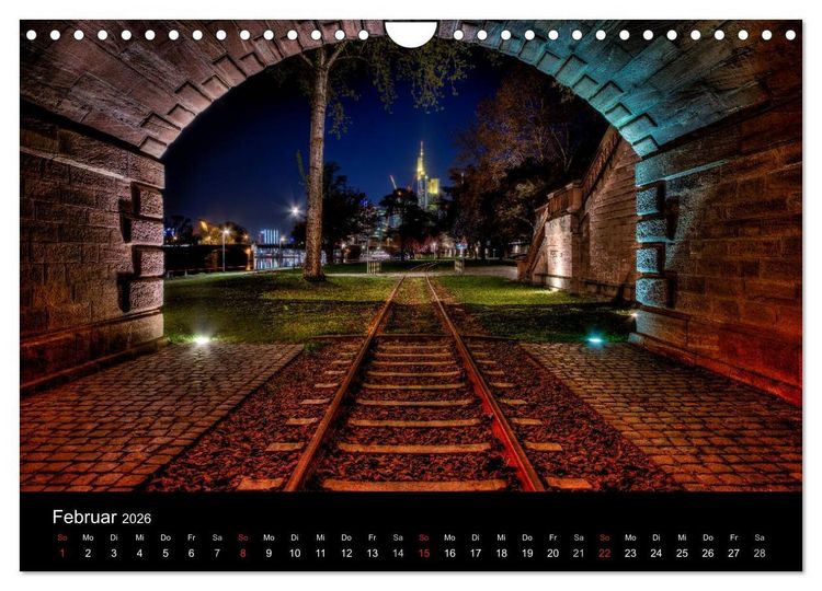 Produktbild: Frankfurt Skylights 2026 (Wandkalender 2026 DIN A4 quer), CALVENDO Monatskalender