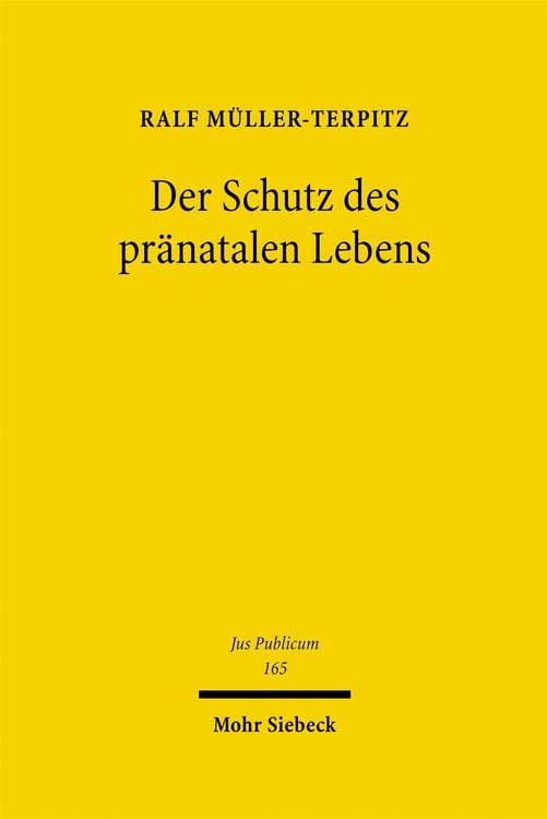 Produktbild: Der Schutz des pr&auml;natalen Lebens