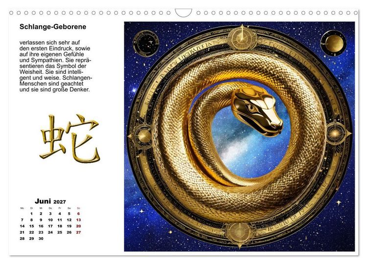 Produktbild: Chinesische Sternzeichen (Wandkalender 2027 DIN A3 quer), CALVENDO Monatskalender