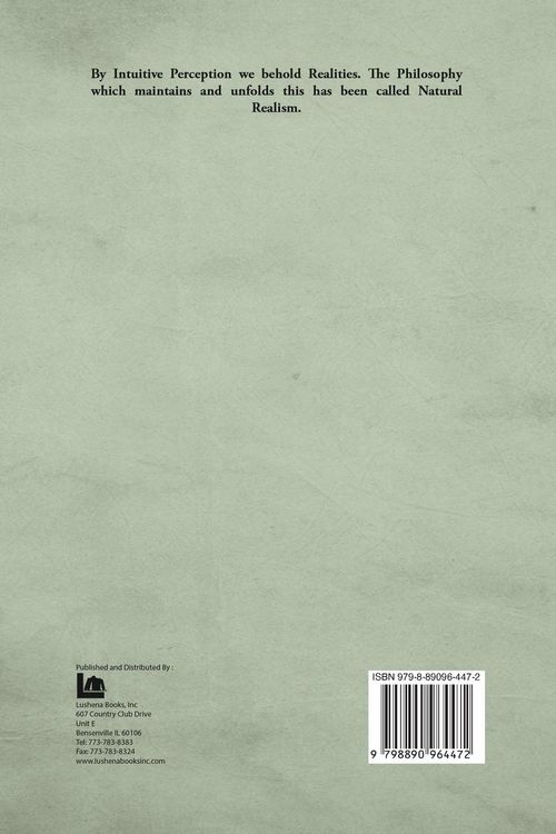 Produktbild: Intuitive Perception Presented by a New Philosophy of Natural Realism
