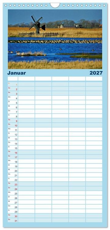 Produktbild: Familienplaner 2027 - Texel &ndash; Eine Insel die verzaubert mit 5 Spalten (Wandkalender, 21 x 45 cm) CALVENDO