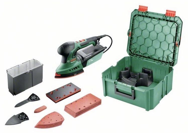 Produktbild: Bosch Home and Garden PSM 200 AES + SystemBox 06033B6002 Multischleifer 200 W 92 x 182 mm