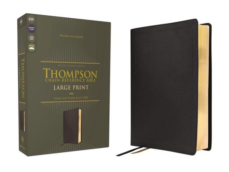 Produktbild: ESV, Thompson Chain-Reference Bible, Large Print, Leathersoft, Black, Red Letter