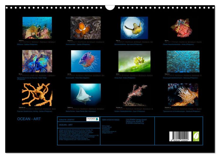 Produktbild: OCEAN - ART (Wandkalender 2026 DIN A3 quer), CALVENDO Monatskalender