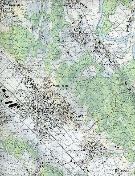 Produktbild: Swisstopo 1 : 25 000 Wohlen