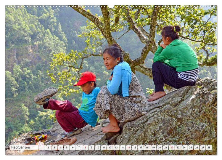 Produktbild: NEPAL, die Umrundung des Manaslu (Wandkalender 2026 DIN A2 quer), CALVENDO Monatskalender