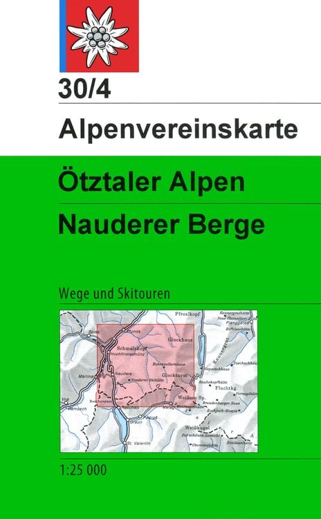 Produktbild: DAV Alpenvereinskarte 30/4 &Ouml;tztaler Alpen - Nauderer Berge 1 : 25 000