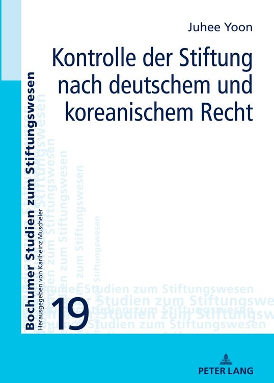 Produktbild: Kontrolle der Stiftung nach deutschem und koreanischem Recht