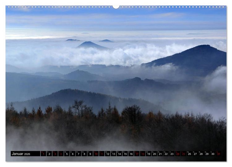 Produktbild: Das Zittauer Gebirge - (hochwertiger Premium Wandkalender 2026 DIN A2 quer), Kunstdruck in Hochglanz