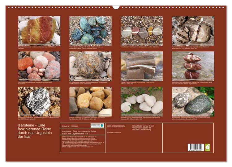Produktbild: Isarsteine - Eine faszinierende Reise durch das Urgestein der Isar (Wandkalender 2026 DIN A2 quer), CALVENDO Monatskalender