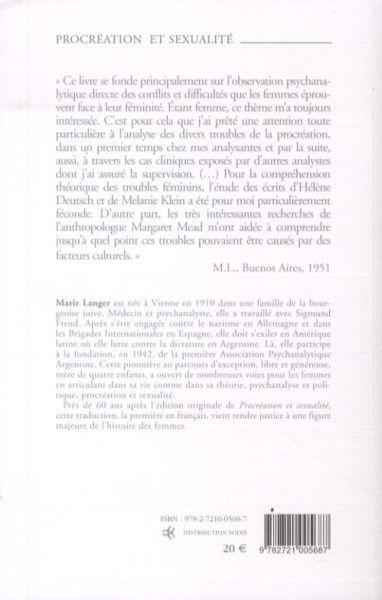 Produktbild: Procr&eacute;ation et sexualit&eacute;