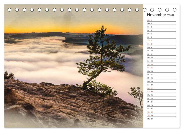 Produktbild: Traumhafte S&auml;chsische Schweiz (Tischkalender 2026 DIN A5 quer), CALVENDO Monatskalender