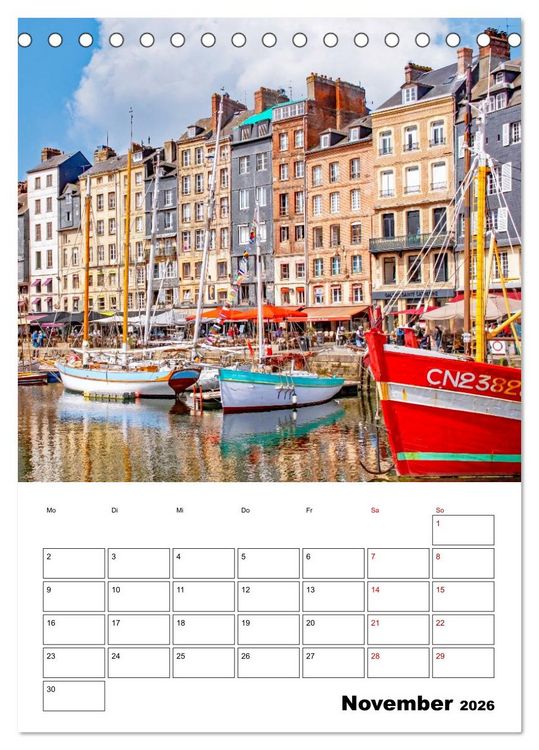 Produktbild: Normandie - Reiseplaner (Tischkalender 2026 DIN A5 hoch), CALVENDO Monatskalender