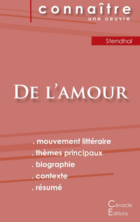 Produktbild: Fiche de lecture De l'amour de Stendhal (analyse litt&eacute;raire de r&eacute;f&eacute;rence et r&eacute;sum&eacute; complet)