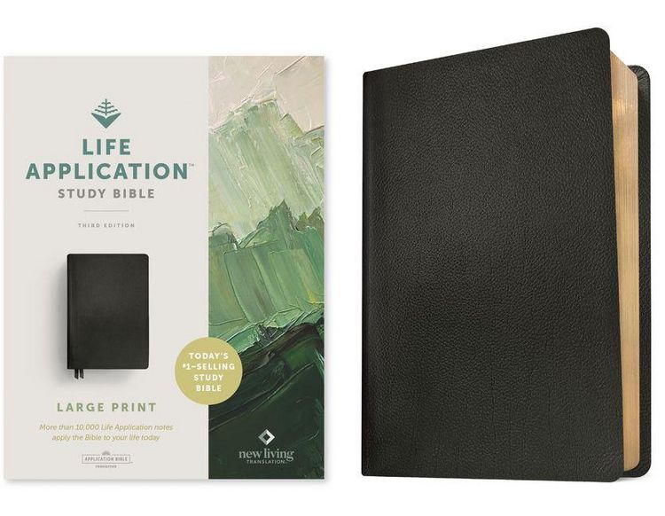 Produktbild: NLT Life Application Study Bible, Third Edition, Large Print (Red Letter, Genuine Leather, Black)