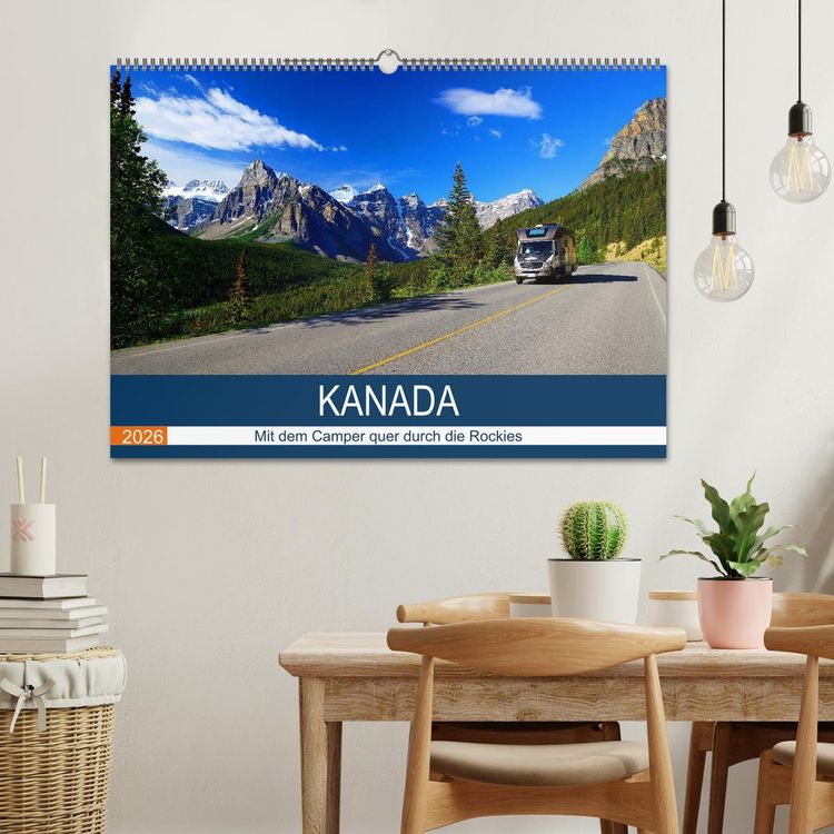 Produktbild: KANADA Mit dem Camper quer durch die Rockies (Wandkalender 2026 DIN A2 quer), CALVENDO Monatskalender