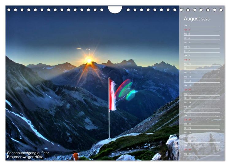 Produktbild: Alpen&uuml;berquerung (Wandkalender 2026 DIN A4 quer), CALVENDO Monatskalender