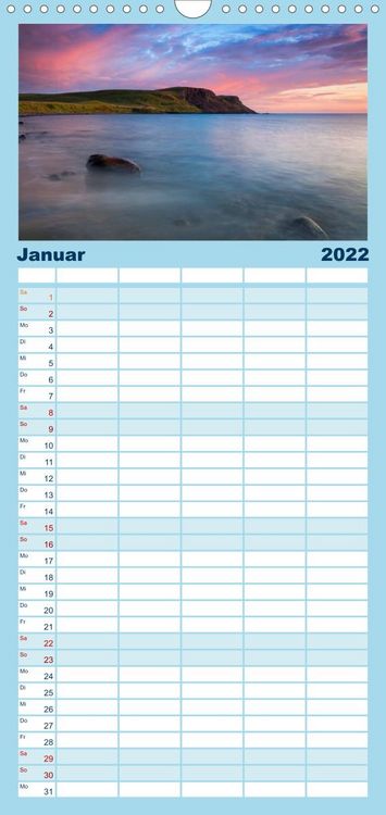 Produktbild: Familienplaner Schottland - Wildes Land im Norden (Wandkalender 2022 , 21 cm x 45 cm, hoch)