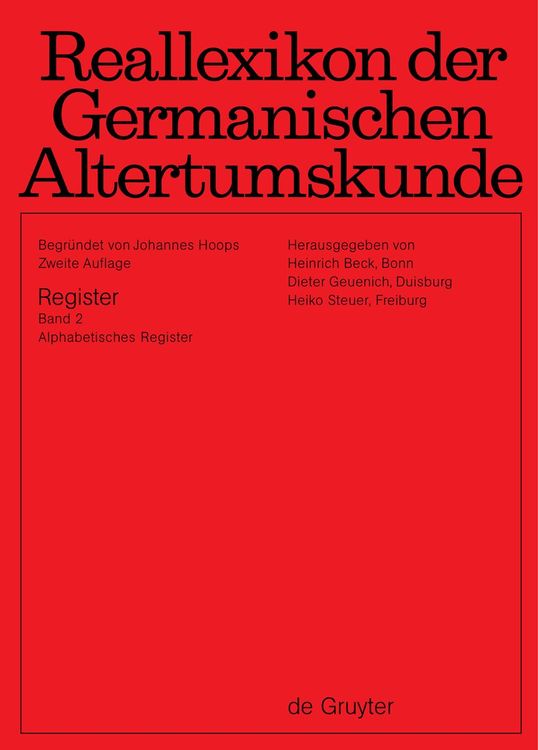 Produktbild: Band 1: Autoren, Stichw&ouml;rter, Fachregister, Abk&uuml;rzungsverzeichnis. Band 2: Alphabetisches Register
