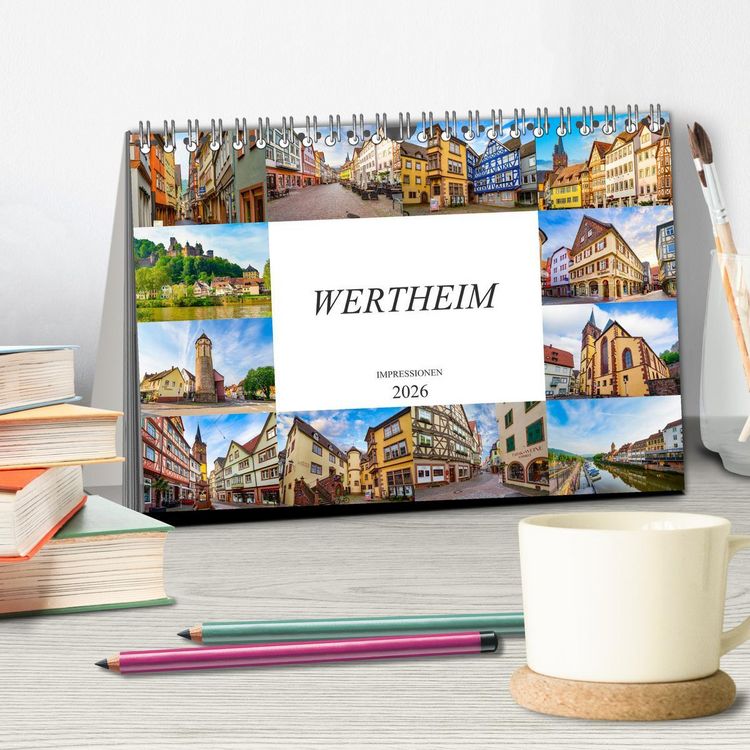 Produktbild: Wertheim Impressionen (Tischkalender 2026 DIN A5 quer), CALVENDO Monatskalender