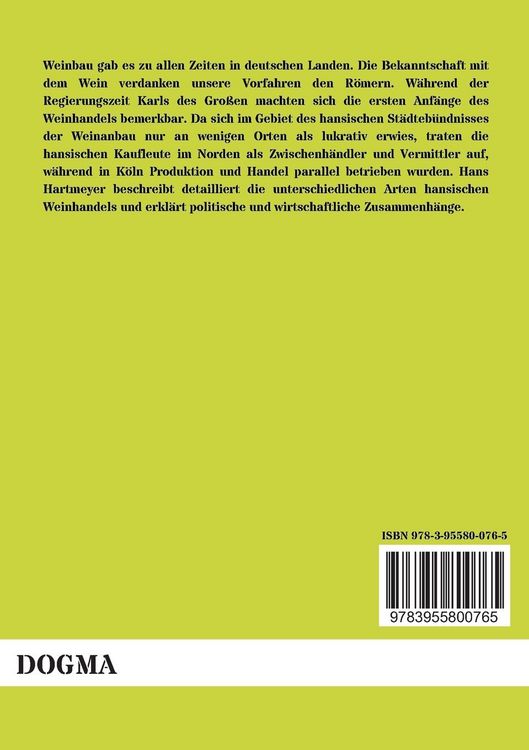 Produktbild: Der Weinhandel im Gebiete der Hanse im Mittelalter