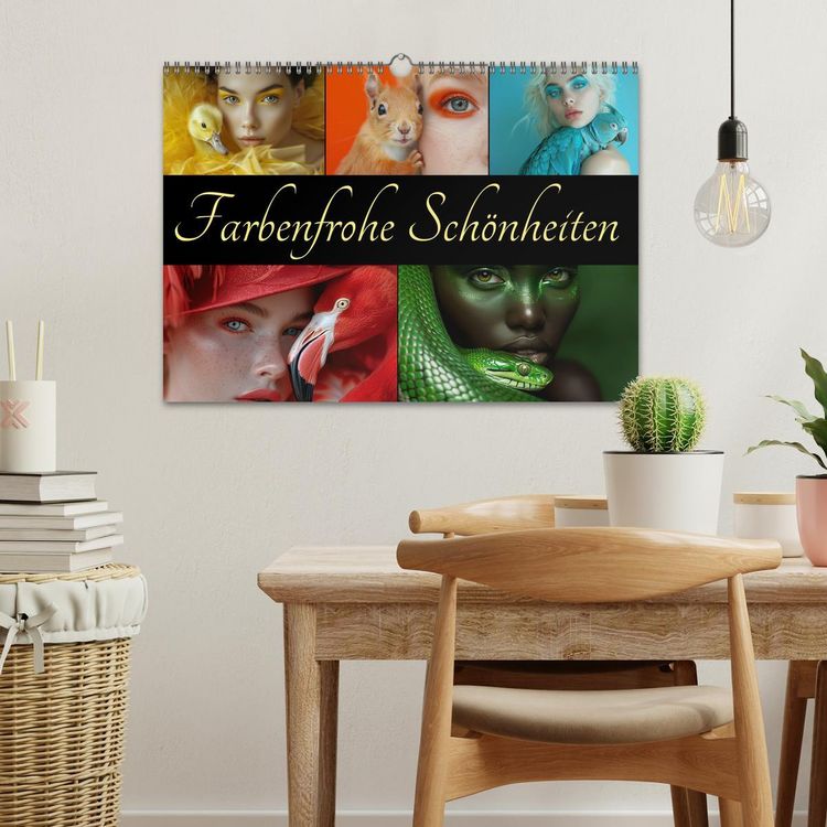 Produktbild: Farbenfrohe Sch&ouml;nheiten (Wandkalender 2026 DIN A3 quer), CALVENDO Monatskalender
