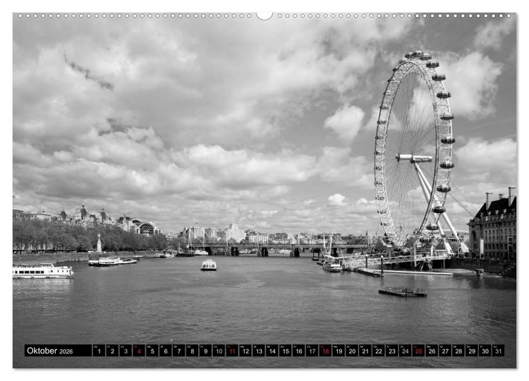 Produktbild: LONDON Stadtansichten (Wandkalender 2026 DIN A2 quer), CALVENDO Monatskalender