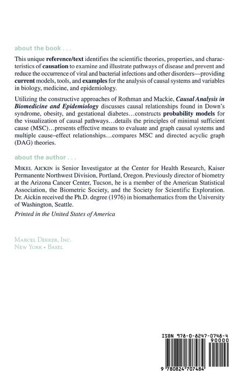 Produktbild: Causal Analysis in Biomedicine and Epidemiology