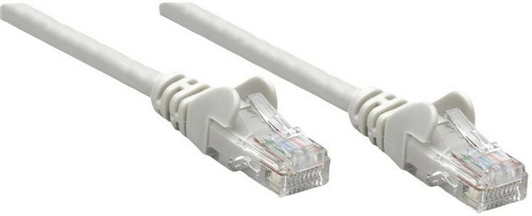 Produktbild: Intellinet 739849 RJ45 Patchkabel CAT 6 S/FTP 1.50 m Grau Folienschirm, Geflechtschirm, Halogenfrei 1 St.
