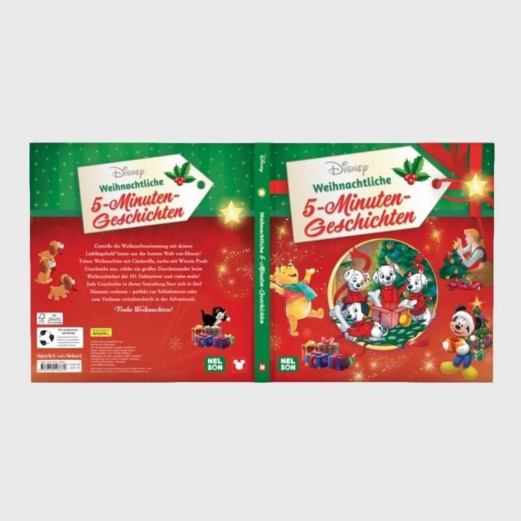 Produktbild: Disney Vorlesebuch: Weihnachtliche 5-Minuten-Geschichten