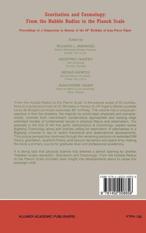 Produktbild: Gravitation and Cosmology: From the Hubble Radius to the Planck Scale